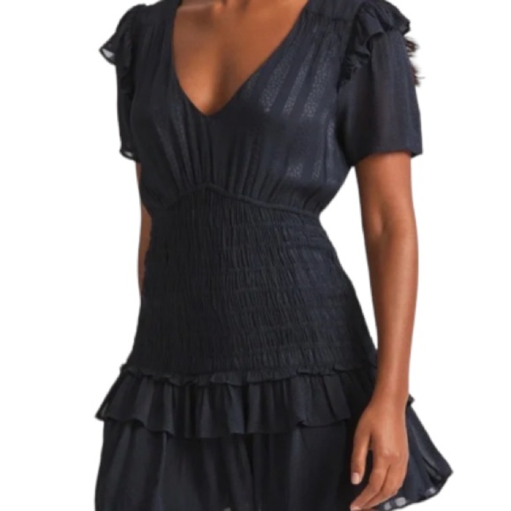 LOVESHACKFANCY | Rena Ruffled Shirred Jacquard Mini Dress 🎀 - Picture 9 of 10